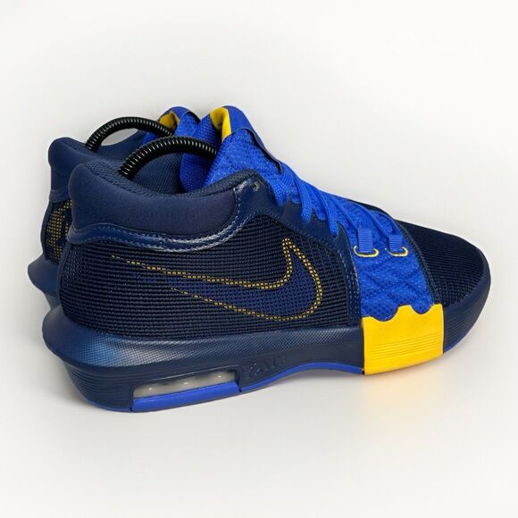 Nike Lebron Witness 8 Entourage Men Sz 8.5 Blue Gold FB2239-403 Basketball Shoes